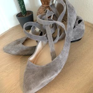 Vince Camuto Suede Tie Ballet Flat